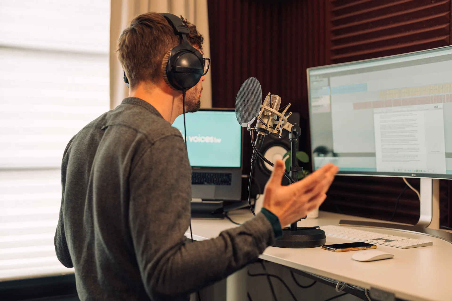 Tekst of script klaarzetten voor de voice-over